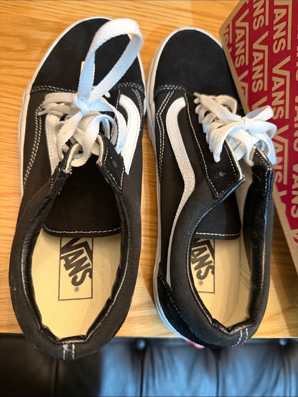 Vans Black & White Old Skool Low-Top Sneakers